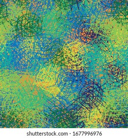 Grunge multicolor seamless. Abstract color vector texture. Template to print