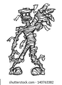 grunge mummy suitable for Halloween event