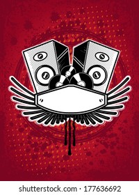 Grunge Music Background