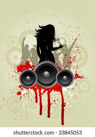 Grunge music background