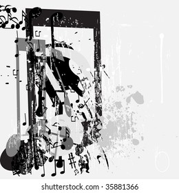 Grunge music background