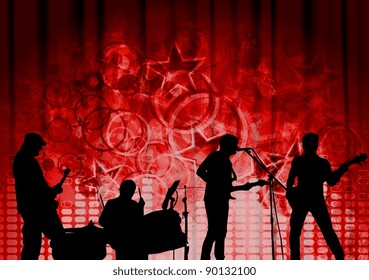Grunge music background. Vector illustration eps 10