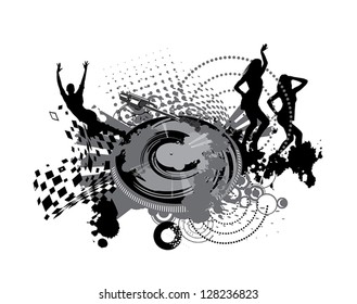Grunge Music dancing Background