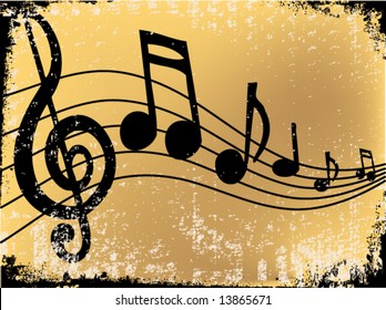 Grunge Music Notes
