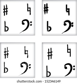 Grunge music symbol 