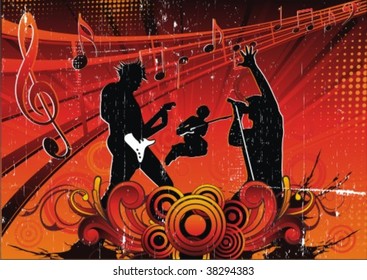  grunge musical background