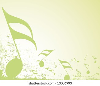 grunge musical notes vector illustration