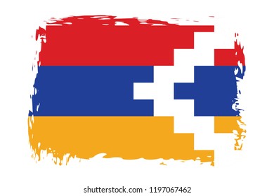 Grunge Nagorno Karabakh flag.flag of Nagorno Karabakh,banner vector illustration. Vector illustration eps10.