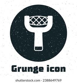 Grunge Nail file icon isolated on white background. Manicure tool. Monochrome vintage drawing. Vector