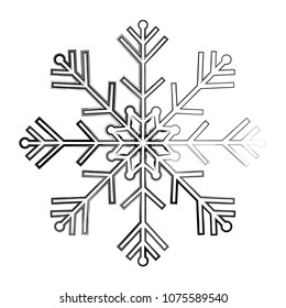 grunge natural snowflake design in winter season