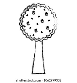 grunge nature tree design with apples fruits