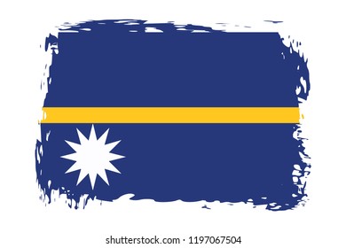 Grunge Nauru flag.flag of Nauru,banner vector illustration. Vector illustration eps10.
