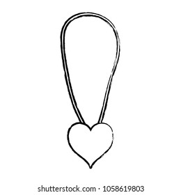 grunge necklace fashion jewelry with heart accesory