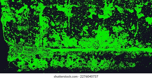 Grunge neon green background. Abstract street art print. Colorful grungy wallpaper. Urban art texture. Vector illustration.