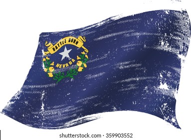 A grunge Nevada flag for you in the wind