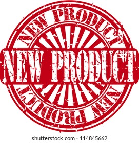 Grunge new product stamp, vector illustration