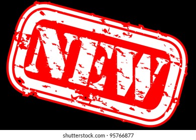 Grunge new rubber stamp, vector illustration