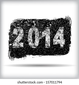 Grunge New Year background. Vector illustration.