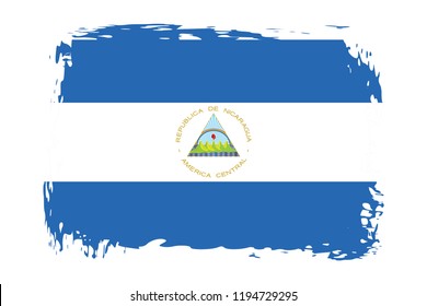 Grunge Nicaragua flag.flag of Nicaragua,banner vector illustration. Vector illustration eps10.