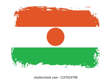 Grunge Niger flag.flag of Niger,banner vector illustration. Vector illustration eps10.
