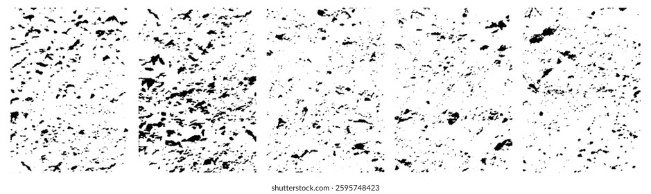 Grunge Noise Texture Set for Retro Designs .Vector illustration Grunge overlay textures with dust grain isolated on white background.