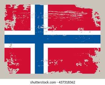 Grunge Norway Flag.