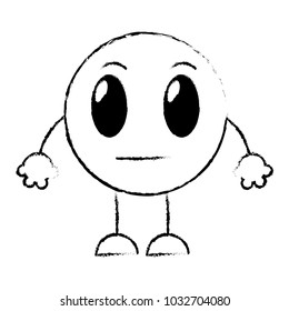 grunge not knowing emoji expression with arms and legs