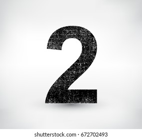 Grunge number 2.Vector distress number two.