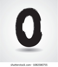 Grunge Number Design. Dirty Textured font. Vector.