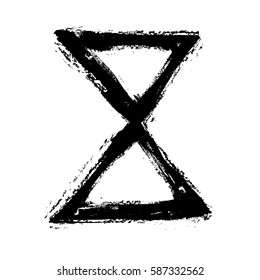 grunge number eight or infinity, vector illustration