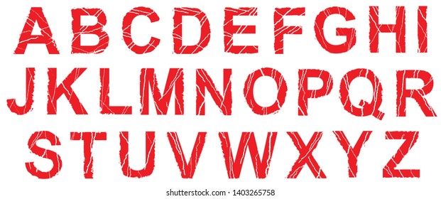 Grunge numbers set. Distressed numbers.