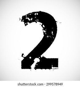 Grunge numbers. Vector illustration. 