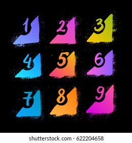 Grunge numbers. Vector illustration.