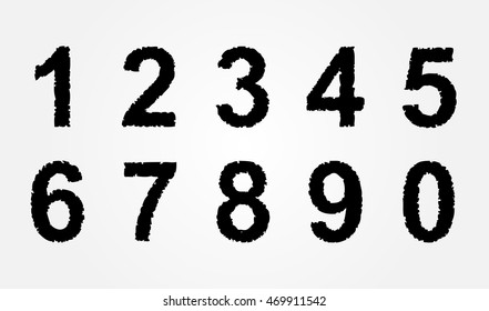 Grunge numbers.Vector illustration.