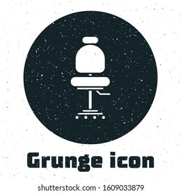 Grunge Office chair icon isolated on white background.  Vector Illustration