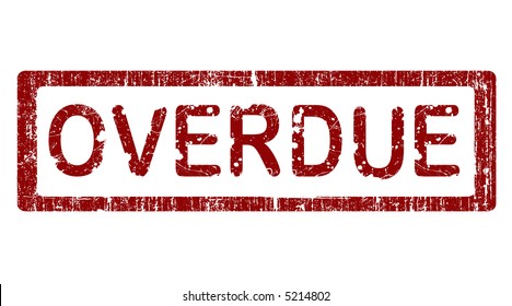 Grunge Office Stamp with the words OVERDUE in a grunge splattered text. (Letters have been uniquely designed and created by hand) - Powered by Shutterstock - Get 15% off with code: PIKWIZARD15