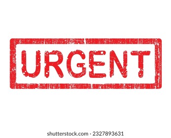 Grunge Office Stamp with the words URGENT in a grunge splattered text. -Letters have been uniquely designed and created by hand-