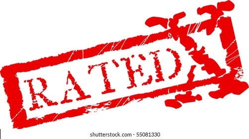 Grunge office vector stamp with the word RatedX in red color