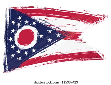Grunge Ohio flag