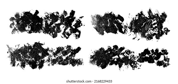 Grunge oil paint abstract stains set. Oil paint brush daubs and smears. Paint splatter backgrounds. Paint brush dirty strokes textures. Quirky scribbles. Rough grungy overlays.