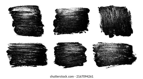 Grunge oil paint paint brush strokes. Paint texture set. Ink backgrounds. Acrylic paint backdrops. Rough vector textures. Grunge overlays.