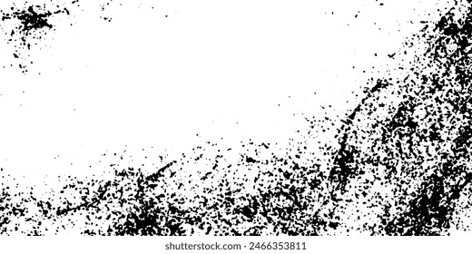 Grunge old detailed black texture. Vector background	

