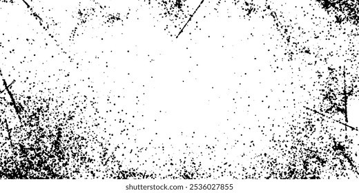 Grunge old detailed black texture. Vector background	
