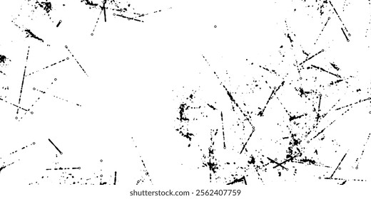 Grunge old detailed black texture. Vector background	
