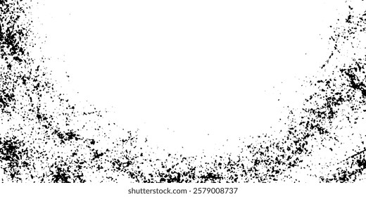 Grunge old detailed black texture. Vector background	
