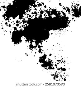Grunge old detailed black texture. Vector background