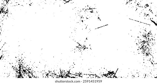 Grunge old detailed black texture. Vector background	
