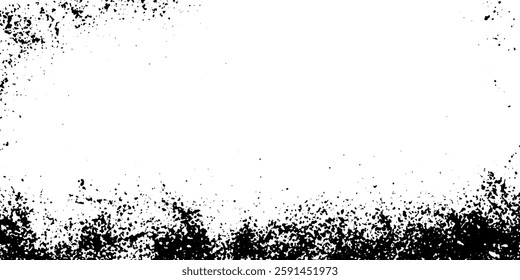 Grunge old detailed black texture. Vector background	
