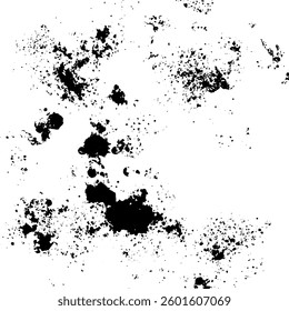 Grunge old detailed black texture. Vector background	
