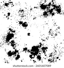 Grunge old detailed black texture. Vector background	
